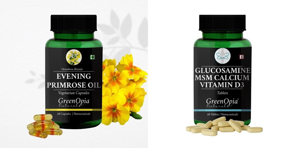 Evening Primrose Oil Glucosamine Msm Tablets Wellness Daily Vitality |60 CAPSULES