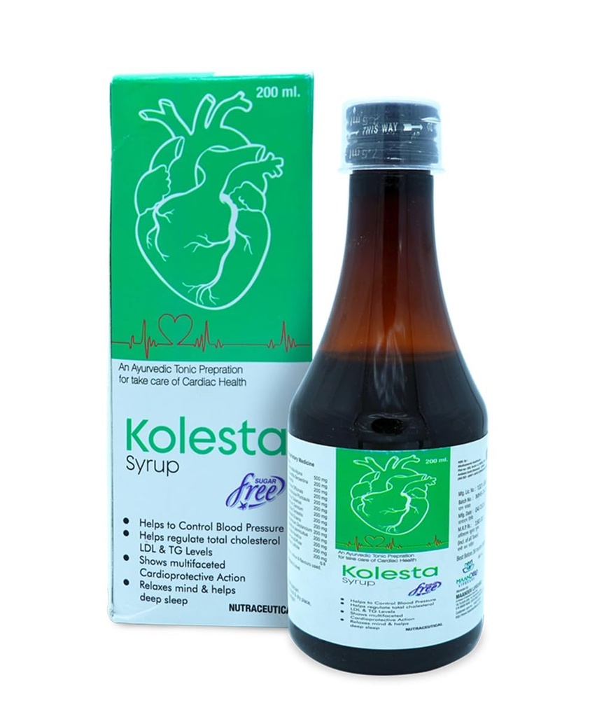 Instaflow Sugar-Free Multivitamin Syrup & Kolesta Ayurvedic Heart Health Syrup | Energy, Immunity & Cardiac Support | Herbal & Sugar-Free Wellness Combo for Men & Women
