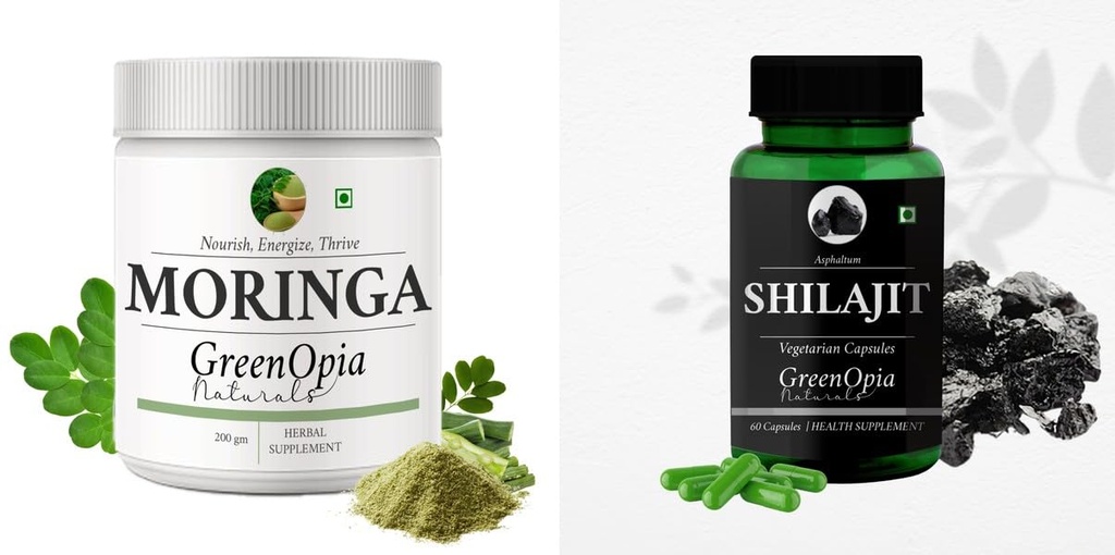 Moringa Oleifera Powder Shilajit Wellness Daily Vitality |60 CAPSULES