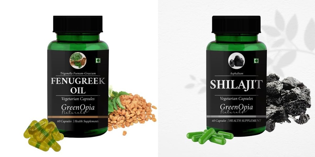 Fenugreek Oil Shilajit Wellness Daily Vitality |60 CAPSULES