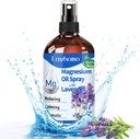 Magnesium oliespray voor slaap, pure magnesium voor voeten, soothing pijn spieren & ontspannen, pijn, Ultra concentratie met Lavendel-200ML