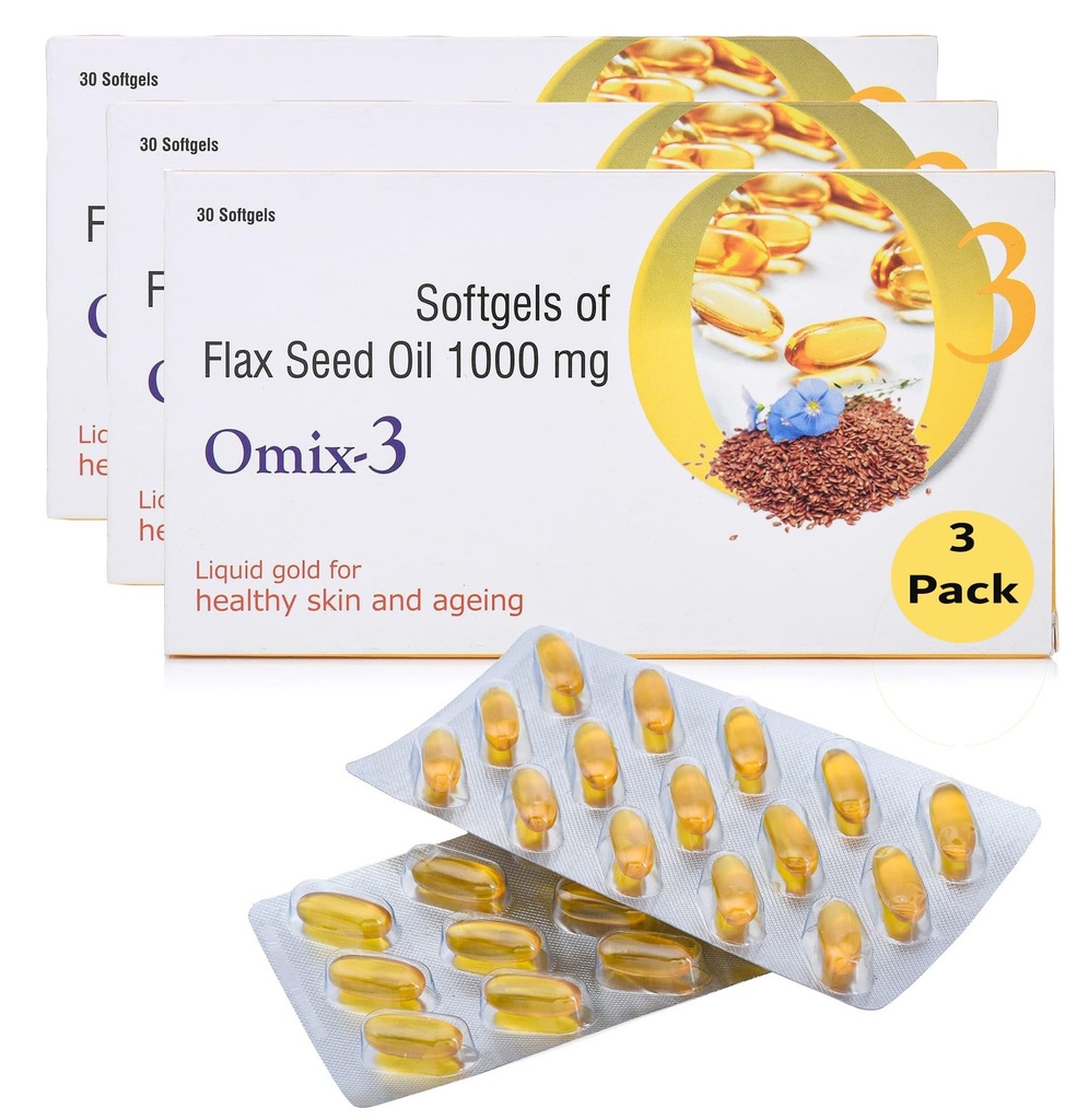 Cold Pressed Flaxseed Oil 1000mg Omega 3-6-9 Softgel Capsules for Men & Women | Plant-Based Essential Fatty Acids | Supports Heart, Brain & Joint Health | Vegetarian Omega Supplement | 30 Capsules