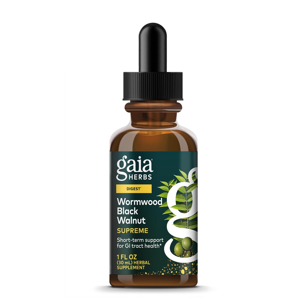 Gaia Herbes Wormwood Noix Noire Suprême 1 Fl Oz, Extrait liquide