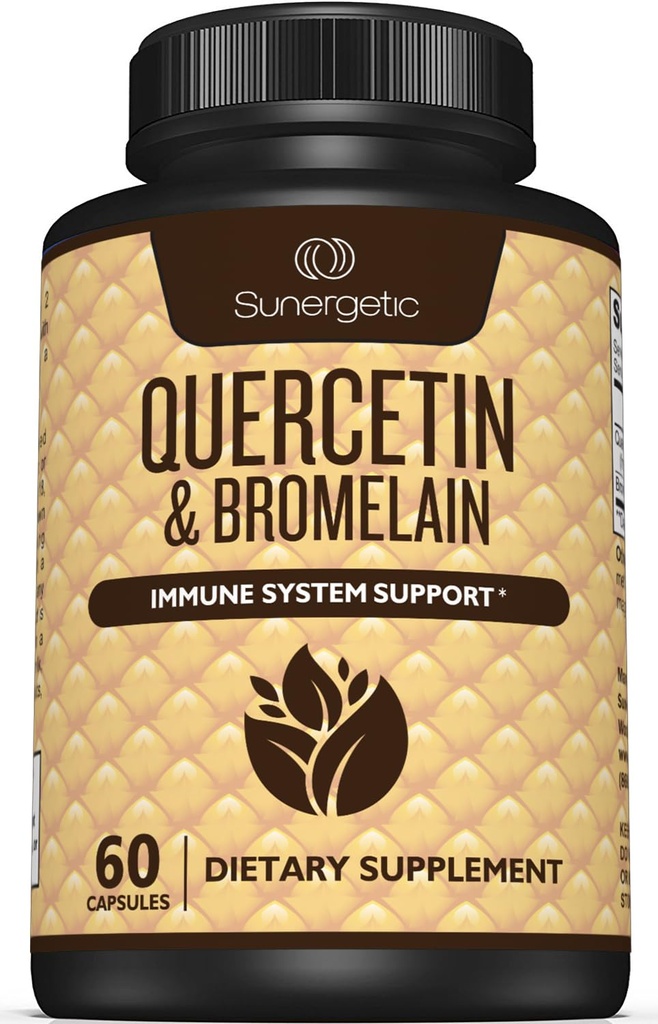 Sunergetic Premium Quercetin & Bromelain Supplement 