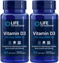 Levensverlenging Vitamine D3 5000 IE, 120 Softgels (verpakking van 2)