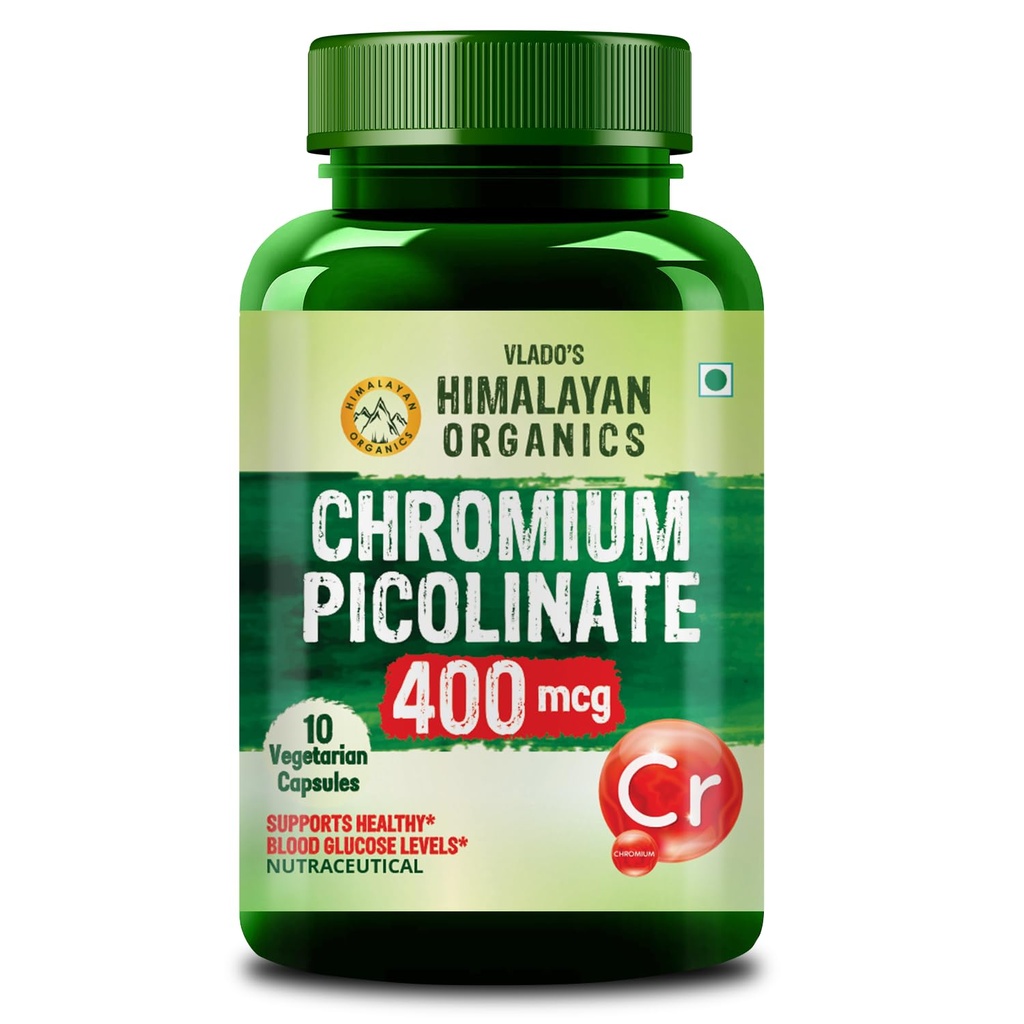 Vlado’s Himalayan Organics Chromium Picolinate 400mcg - 10 Veg Capsule