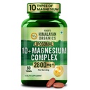 Vlado's himalayan Organics Magnesium Supplement 2800mg with 10 Chelated Salts Liposomal magnesium citrate , Oxide, Threonate, Aspartate, Chloride, Sulphate, Carbonate, Gluconate + 2 more with VItamin D3 & B12 I For Sleep, Muscle Recovery, Mood, Metabolism, Brain, Bone, Gut Health I 10X Strength mangesium complex - 60 Veg tablets