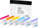 Pillenzakken Tassen voor Reizen Herbruikbaar, 7 dagen gekleurde Mini Plastic Tassen, Reis pil Organizer, Kleine Pillen Tassen & Large Travel Pillen Container, Medicine Storage Bag, Clear Lock Bags 