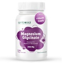 Ambrosial Magnesium Glycinate 350mg | High Absorption Magnesium Supplement for Enhanced Muscle and Nerve Function | Promotes Optimal Bone Health | Tiredness and Fatigue (Pack of 1-120 Capsules)