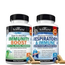 BioSchwartz Respiratory & Immuun Long Support Supplement met Quercetine (1 maand supply) Plus 17 in 1 Immuun Support Supplement met Antioxidanten (1 maand supply)