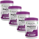 HealthyHey Nutrition High Absorption Magnesium Glycinate, 550mg - 300 Vegetable Capsules - Pack of 4