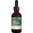 Sulfate de zinc liquide organique - Suppléments de zinc pur pour la santé de la peau, fonction du système immunitaire et croissance normale des cellules chez les hommes et les femmes adultes - non-OGM, végétalien 7,5mg - 2 Fl Oz