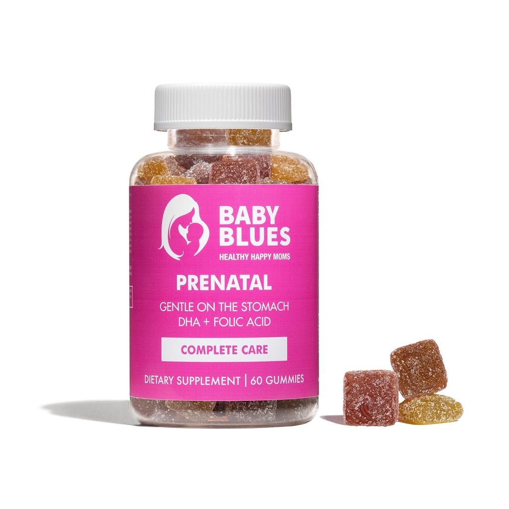 Baby Blues Prenatale Gummies: Complete Multivitamine met DHA + EPA Omega 3s
