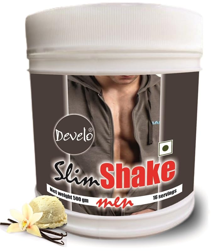 Develo Men's Only Formula for Weight Management, High Protein Slim Shake – 500 g Vanilla