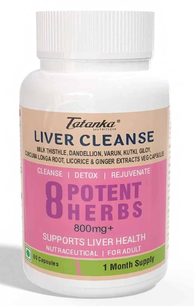 Liver Cleanse Has 8 Potent Herbs Like Milk Thisle Dandellion Varun Kutki Giloy Curcumalonga Licorice Ginger To Support Liver Detox Cleanse 60 Veg Capsules
