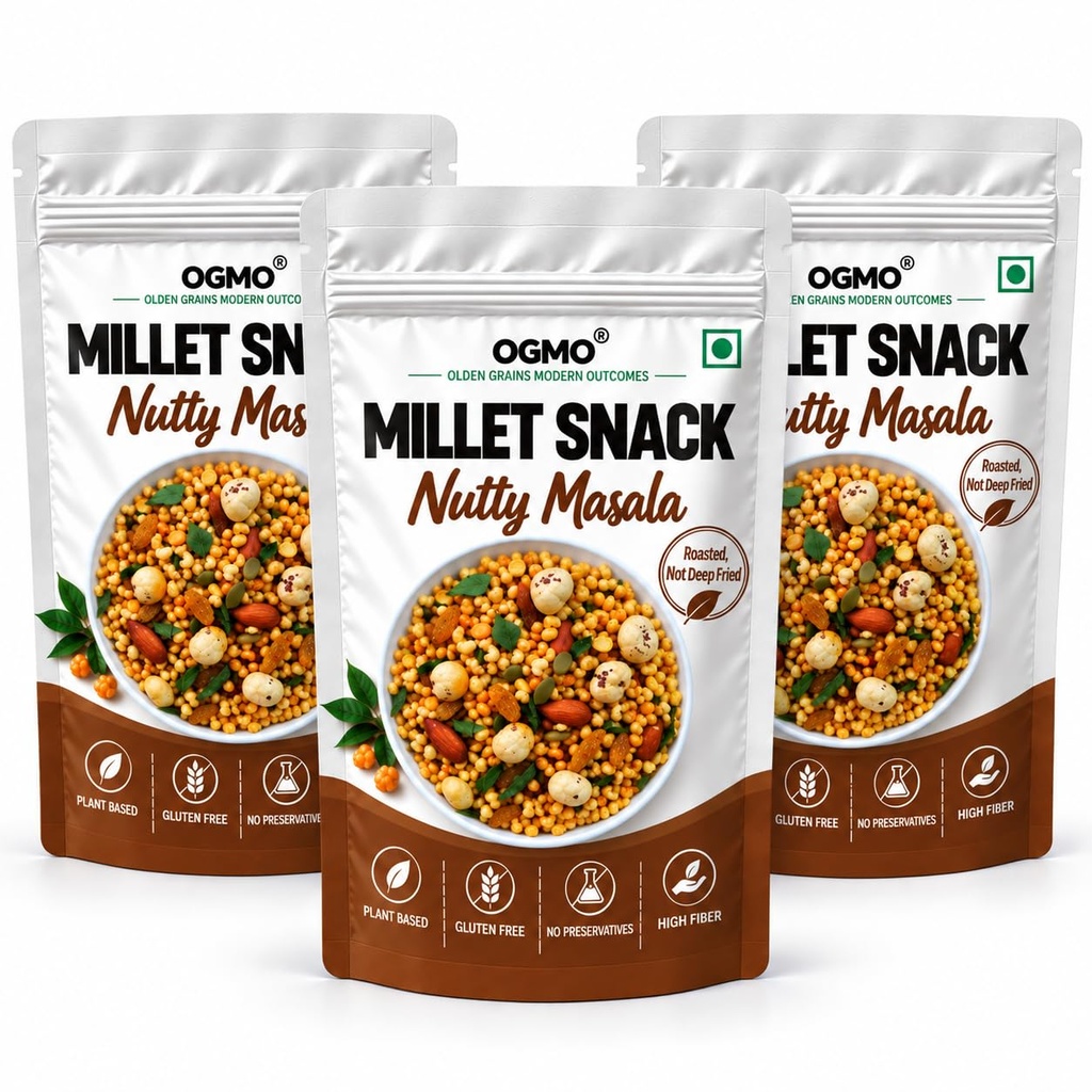 3x 50g Nutty Masala Millet snack