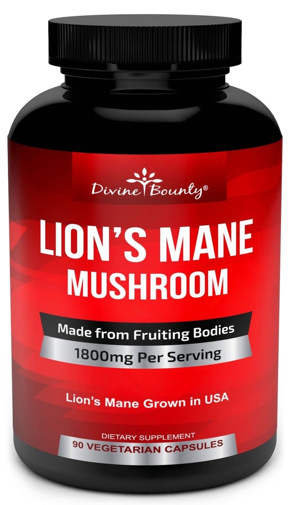 Biologische Lions Mane Paddo Capsules - 1800mg Sterkste Lion's Mane Paddo Supplement - Niet-GMO Lions Mane Extract Powder - Nootrope Brain Supplement - Hersenen & Immune Ondersteuning - 90 Vegetarische Caps