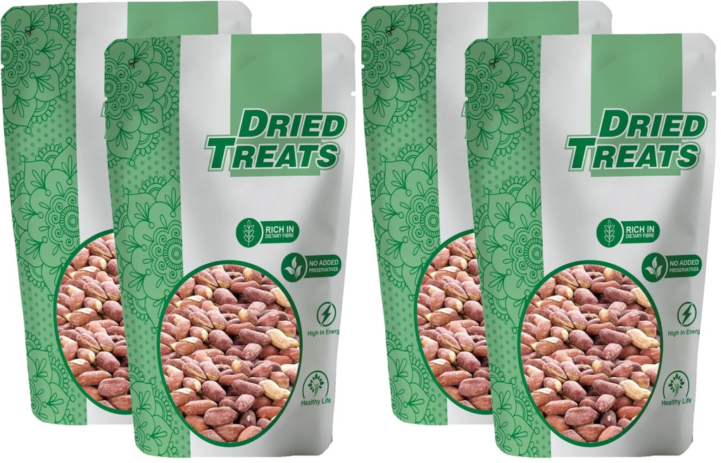 Dried Treats Peanut Roasted & Salted 400 Grams (200g X 2) – Crunchy and Vegan-Friendly Salted Peanut Snack for Weight Loss | Healthy Choice by Every Mom | Beat Your Craving Or Hunger With Tasty Protein-Rich Roasted Moongfali, Good For All Learning Kids, Fitness Enthusiasts & Office Hardworkers | High Quality Roasted and Salted Peanuts | Roasted Peanut Kernels | Roasted and Salted Singdana