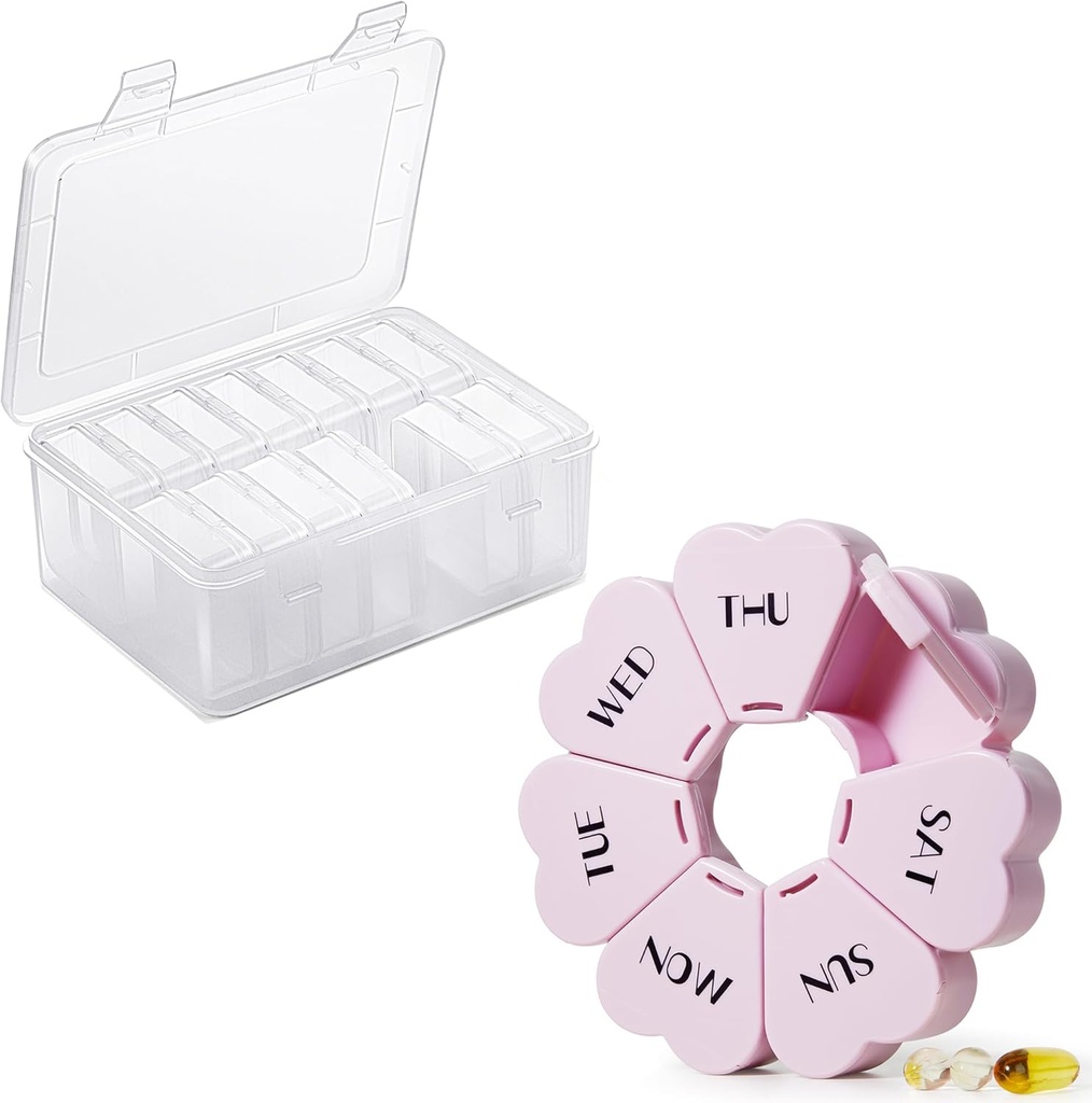 Petit rangement de perles en plastique pour la fabrication de bijoux et la pilule Organisateur mignon