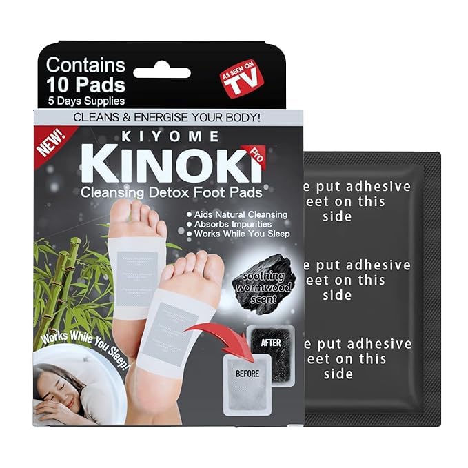 Detox Foot patches for Cleansing Remove Toxins,10 Pads Charcoal Deep Cleansing Detoxify Blood Circulation Foot Pad,Stress & Pain Relief Sleep Patch for Men & Women,Weight loss & Detoxification
