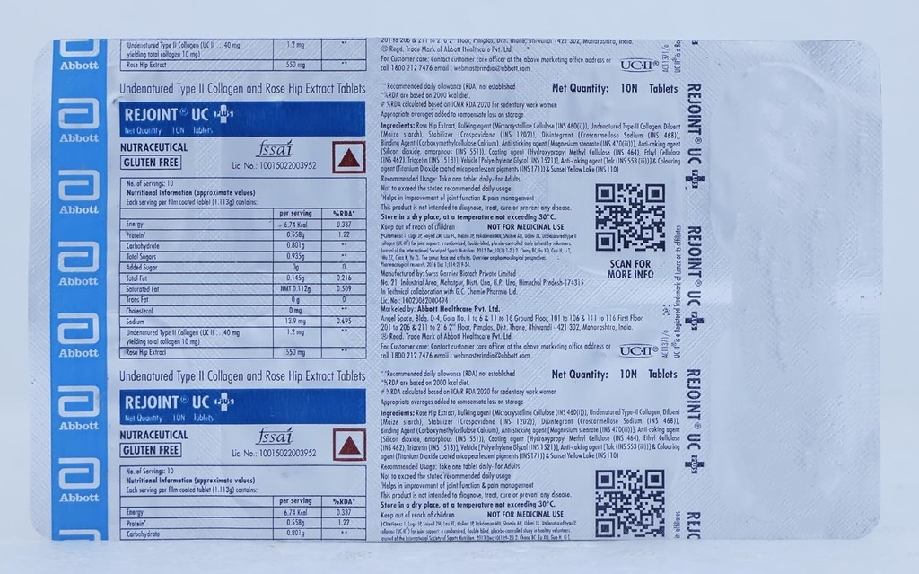 Rejoint UC Plus - Strip of 10 Tablets