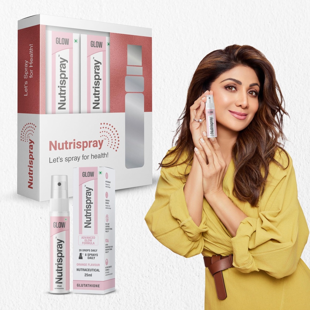 Glow Japanese Glutathione Oral Spray 25 ml (Pack of 3) | Fast-Absorbing Skin Brightening Mouth Spray | Vitamin C & Antioxidant Support for Radiant, Even-Toned Skin – Men & Women