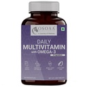 OSOAA Daily Multivitamin with Omega 3 & Probiotics - 60 Veg Tablets | 53 Vital Vitamins & Minerals with Zinc, Vitamin C, Vitamin D, Vitamin B12, and Multiminerals - Supports Immunity & Gut Health