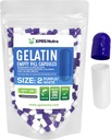 XPRS Nutra Maat 2 Lege Capsules - 100 Telle Lege Gelatine Capsules - Pillen DIY Capsule Vulling - Pure Bovine Pill Gel Caps for Do-It-Yourself Supplements (Paars/Wit)