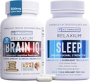 Relaxium Slaaphulp 60 Capsule + BrainIQ Nootrope Hersensupplementen 60 Capsule (Family Pack Slaap & Hersenbundel)