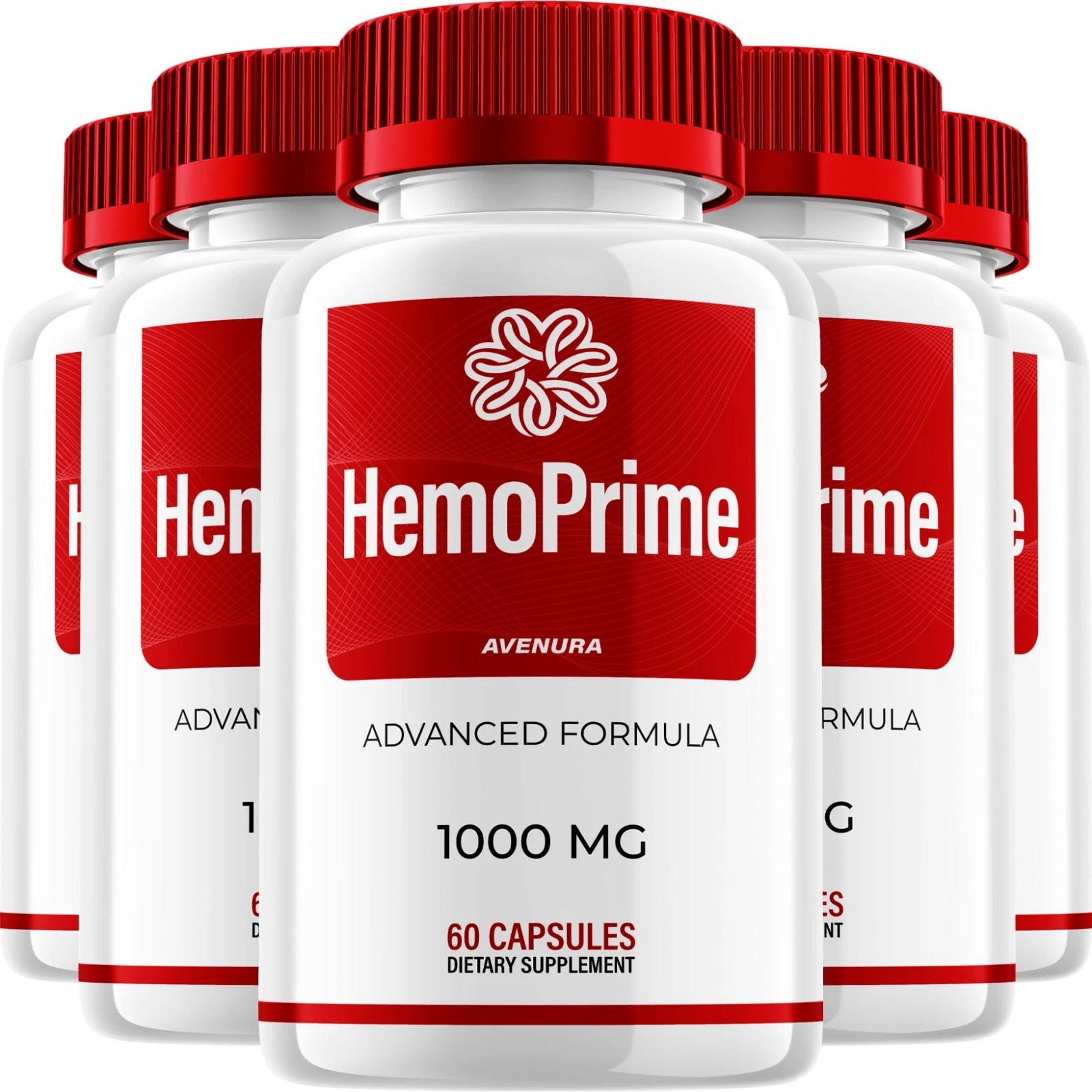 (5 Pack) HemoPrime Capsules – Hemo Prime Pills Natural Blend Advanced Formula