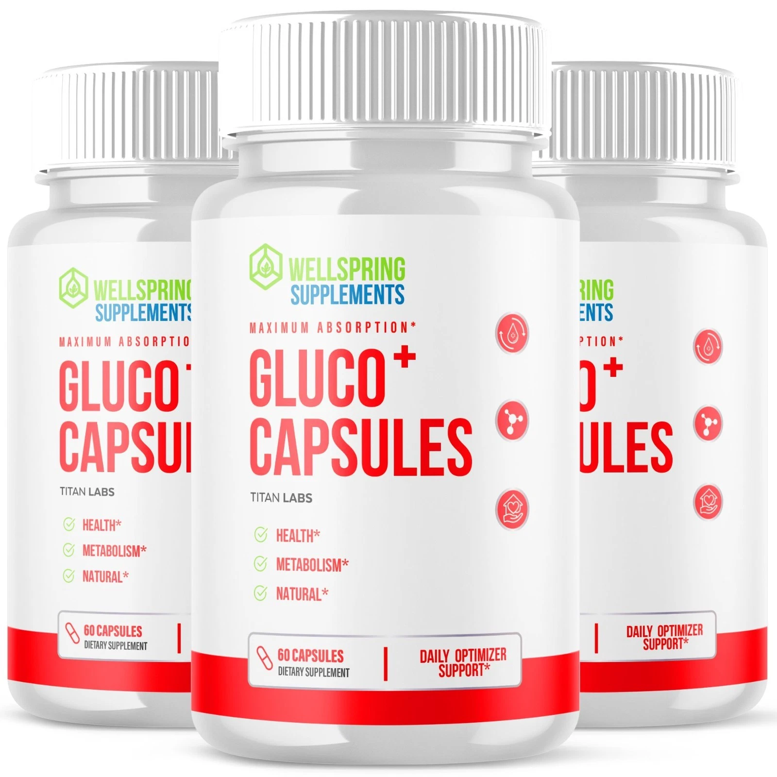 (3 Pack) Gluco+ Advanced Blood Health Support Supplement Gluco Plus 180 Capsules