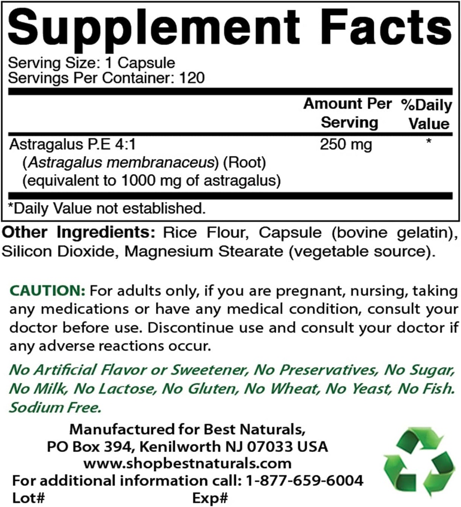 Meilleurs naturels Astragalus 1000 mg et vitamine K2 (MK7) avec D3