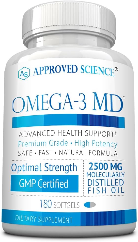 Omega-3MD - Visolie EPA & DHA - Verbeter cognitieve gezondheid - 1 fles - 3 maanden levering