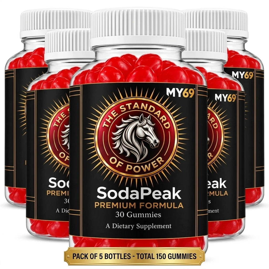 (5 Pack) Soda Peak Male Gummies, SodaPeak Support Supplement (150 Gummies)