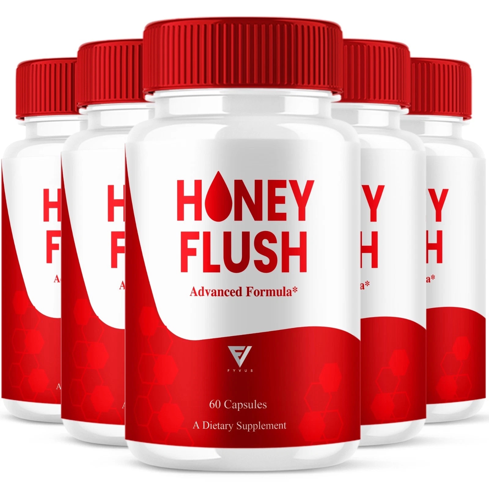 (5 Pack) Honey Flush Blood Support, HoneyFlush Advanced Formula (300 Capsules)