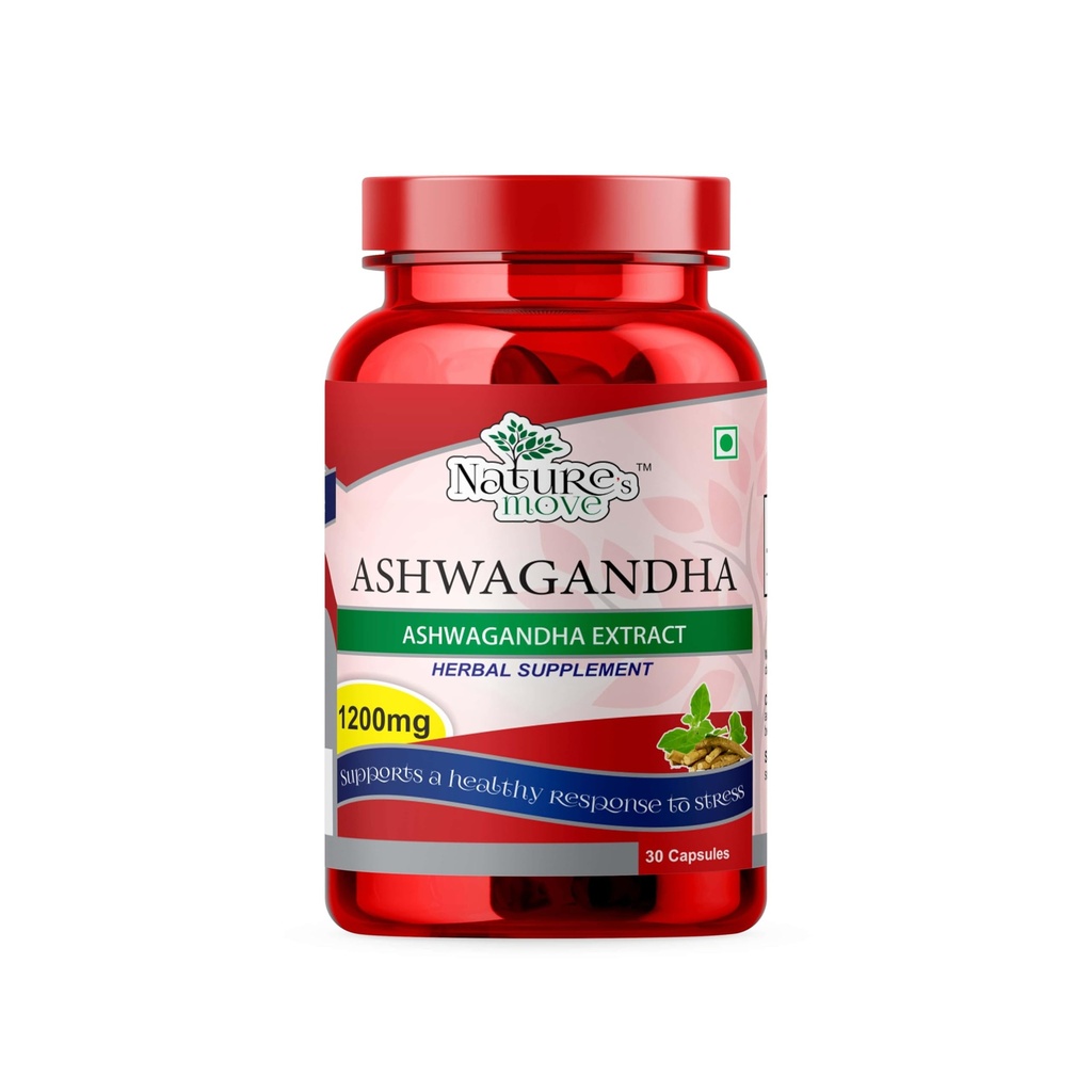 Nature's Move KSM-99 Ashwagandha 1200MG | Calm, Energy & Immunity | 30 Capsules