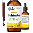 Suppléments de Yohimbe sauvage et biologique pour les hommes et les femmes - 5 mg Yohimbine gouttes d'extrait liquide - Pausinystalia Yohimbe Teinture d'écorce - végétalien, sans alcool - 2 fl oz