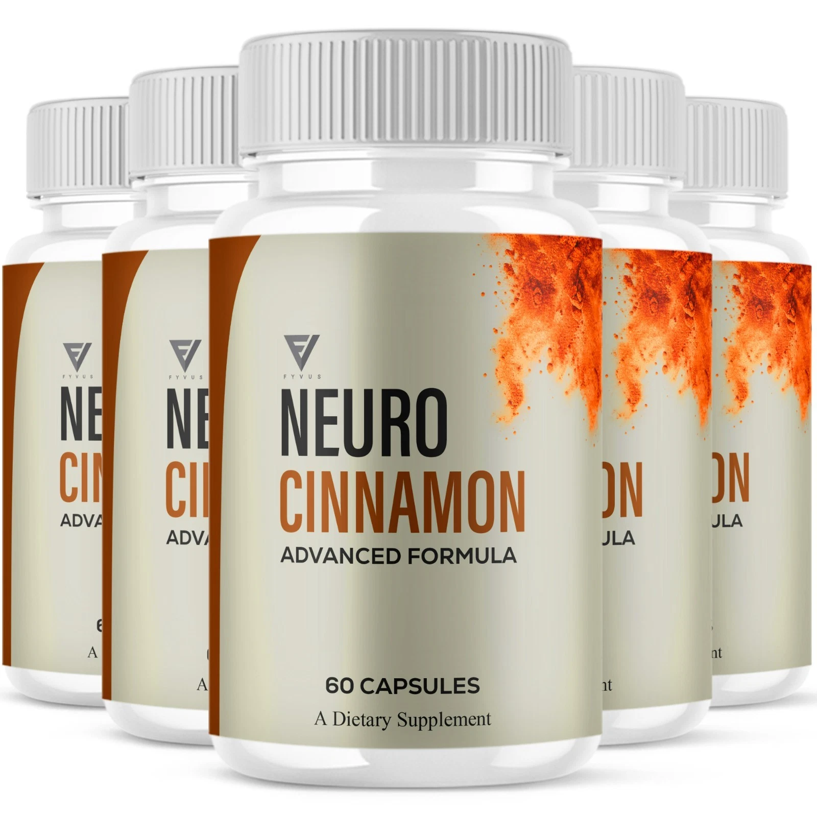 (5 Pack) Neuro Cinnamon Advanced Formula, Neuro Cinnamon Pills (300 Capsules)