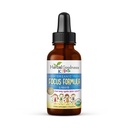 Suppléments de focus et d'attention 1oz - Suppléments de focus avec Ashwagandha pour les enfants & Extrait de moringa naturel pour un esprit serène et génie - Vitamines de focus non OGM pour les enfants - Fabriqué aux États-Unis
