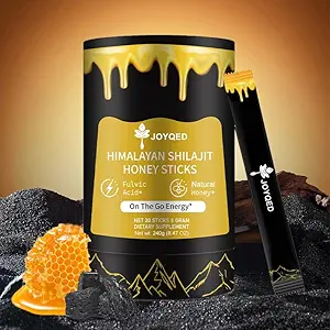 Pure Himalaya Shilajit Sticks met natuurlijke honing & Saffron, gemakkelijk te consumeren, Shilajit Sticks voor energie ondersteuning, vitaliteit, Immune,85+ Trace Minerals, Fulvinezuur voor mannen & vrouwen- 30 Sticks (1)