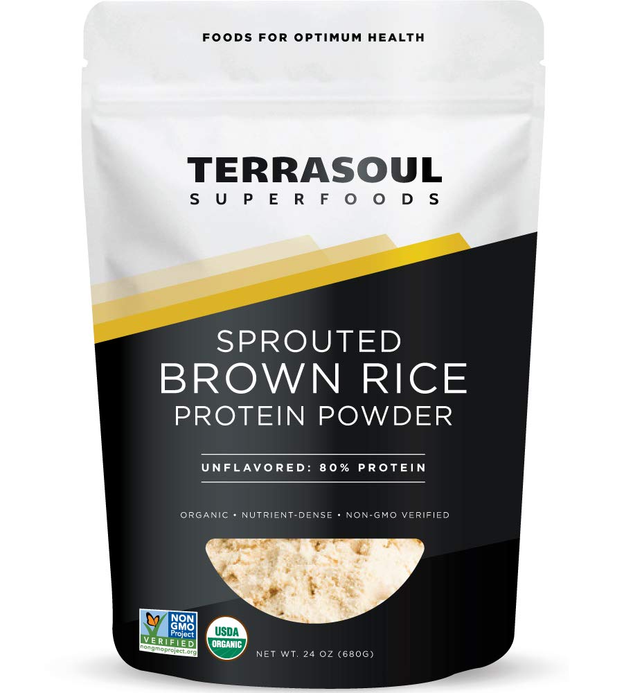 Terrasoul Superfoods Organic Sprouted Bruin Rijst Proteïne Poeder, 1,5 Pond