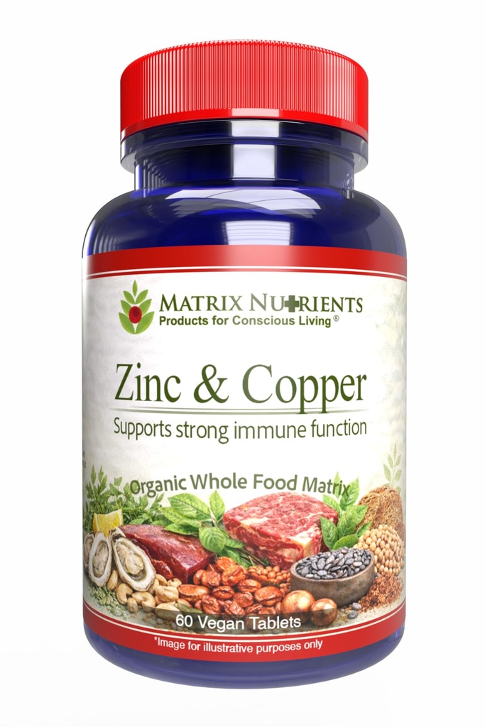 ZINC & Copper - LAB testé pour la plus grande pureté! Absorption rapide, ingrédients naturels 100% bio - Massive Immune Support - Réparation du cœur et du corps! - Comprimés végétaliens (60ct)