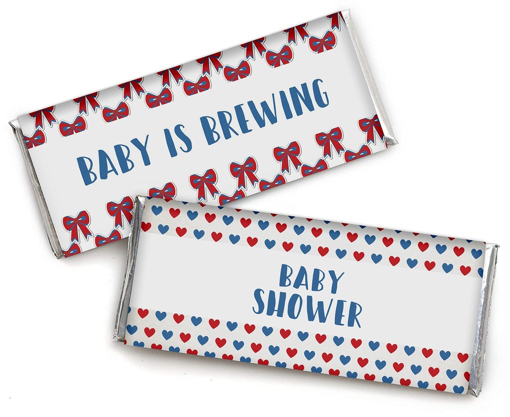 Chocolate Bar Wrapper Labels for Baby Shower Postcard, Theme Chocolate Bar Wrapper Labels- Pack of 30 Pcs (No Candy)