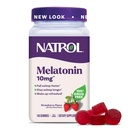 Natrol Melatonin Gummies, Soutien du sommeil pour les adultes, Melatonin 10 mg, 140 Strawberry-Flavored, jusqu'à 70 jours