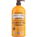 Petsmont Omega Love+ Wild Alaskan Salmon Oil for Dogs Formula 32 oz - Vis Omega Liquid Pump Cats ondersteunt gezamenlijke functie Immune Heart Health Food Supplement Huisdieren Natuurlijke EPA DHA vetzuren