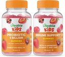 Levensbare Probiotica 5 Miljard Kids + Immune Support Kids, Gummies Bundle - Grote Proeverij, Vitamine Supplement, Glutenvrij, GGO vrij, Kauwbare Gummy