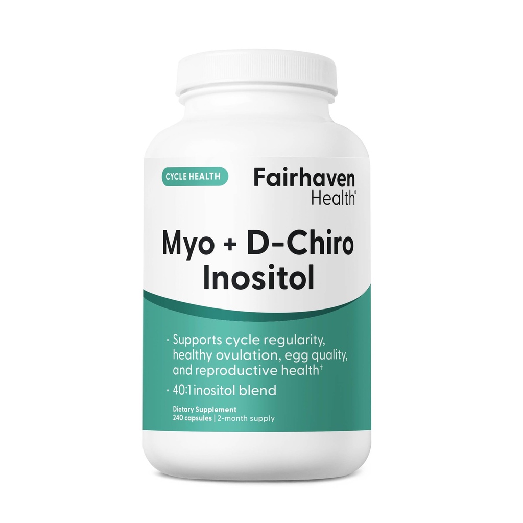 Fairhaven Health Myo-Inositol en D-Chiro Inositol Supplement voor vrouwen 
