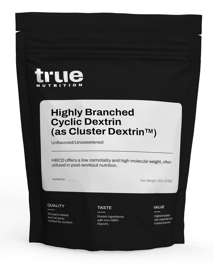 True Nutrition - hoog vertakte Cyclische Dextrine - Koolhydraatpoeder voor Sustained Intra-Workout Energy, Enhanced Post-Workout Muscle Recovery - Vegan and Non-GMO - Unflavored 2lb.