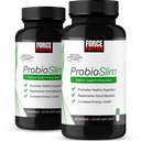 Facteur de force ProbioSlim Probiotique Supplément pour les femmes et les hommes avec des probiotiques et extrait de thé vert, réduire le gaz, le ballonnement, la constipation, le soutien de la santé digestive et gustative, 120 Capsules (2-pack)