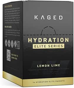 Kaged Electrolytes, Hydration Elite, Premium Electrolyte Powder Supplement, Intra Workout, Post Workout, Lemon Lime, 14 Travel Packets